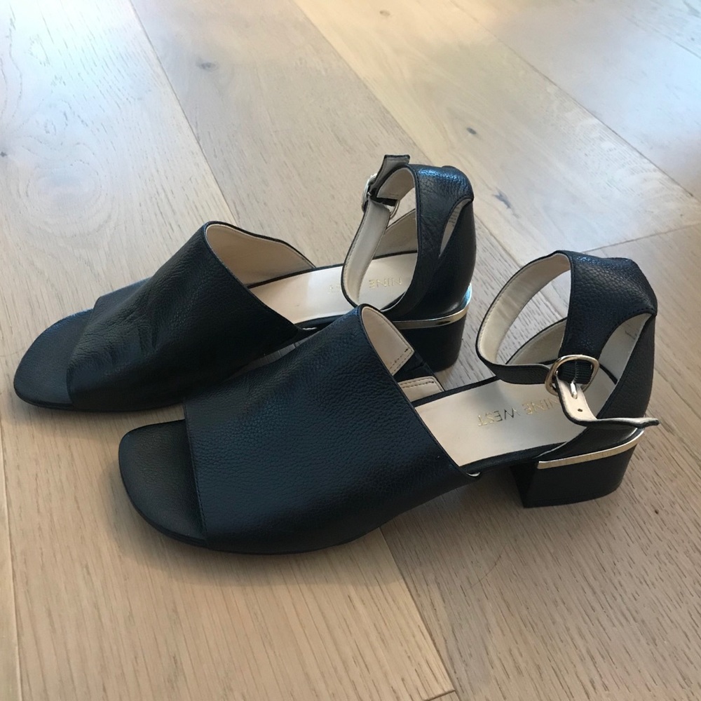 Nine West Chunky Heel Mules